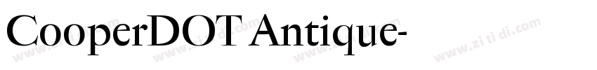 CooperDOT Antique字体转换